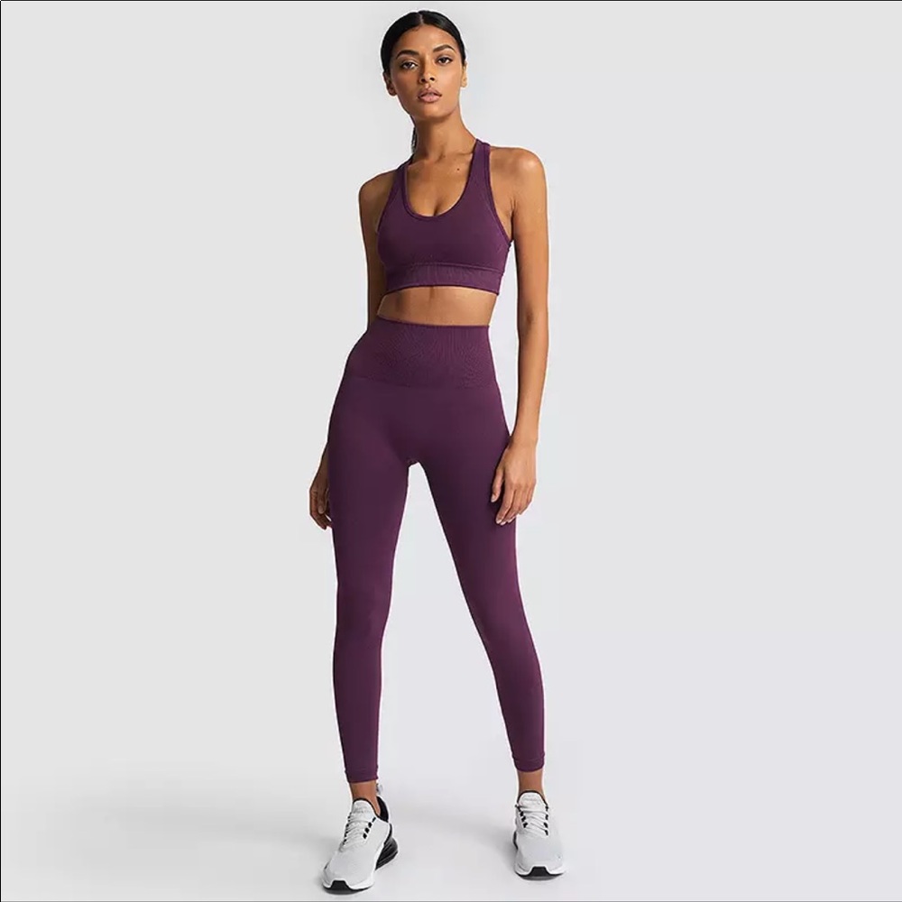 Purple 2PC Seamless Yoga Set
